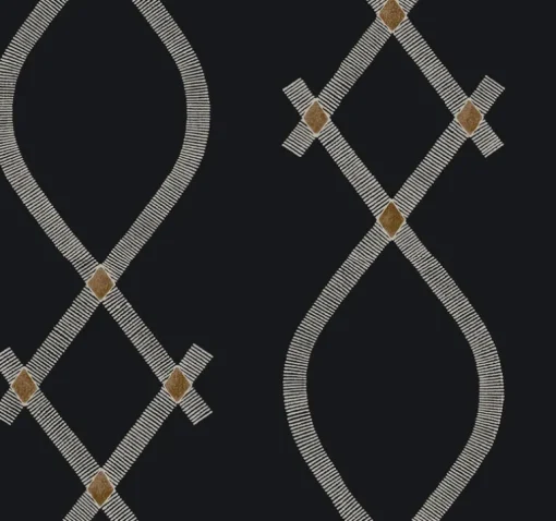 Ronald Redding Tea Garden Ellena Wallpaper - Black