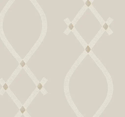 Ronald Redding Tea Garden Ellena Wallpaper - Light Grey