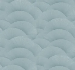 Ronald Redding Tea Garden Morning Shell Wallpaper - Blue