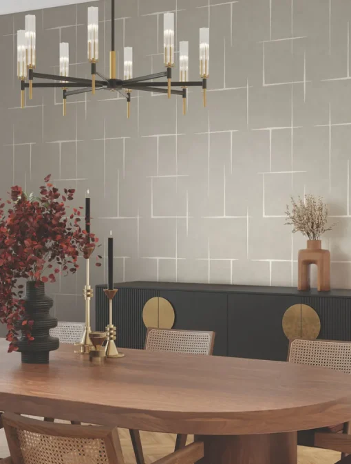 Ronald Redding Tea Garden Malia Wallpaper - White & Taupe