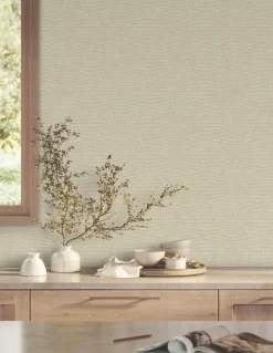 Ronald Redding Tea Garden Daystone Wallpaper - Beige
