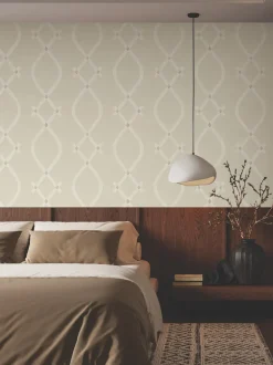 Ronald Redding Tea Garden Ellena Wallpaper - Beige
