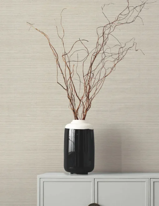 Ronald Redding Tea Garden Amyra Silk Wallpaper - Beige
