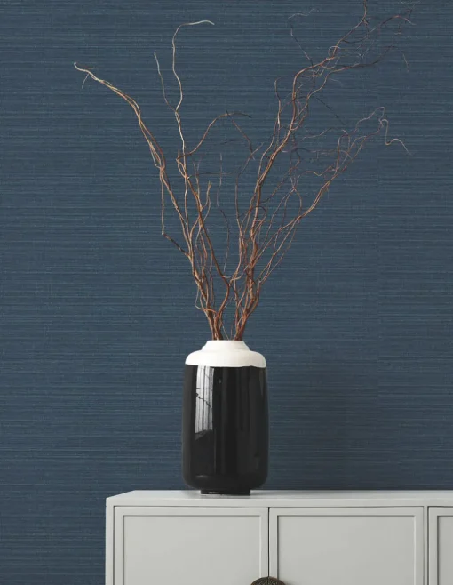 Ronald Redding Tea Garden Amyra Silk Wallpaper - Ink