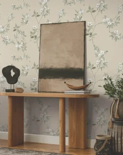 Ronald Redding Tea Garden April Blossom Wallpaper - Taupe