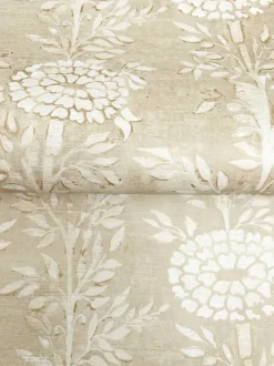 Ronald Redding Tea Garden French Marigold Wallpaper - Taupe & Gold
