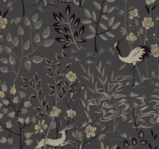 Ronald Redding Traveler Aspen Wallpaper - Dark Gray