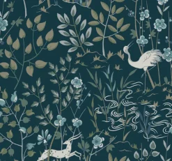 Ronald Redding Traveler Aspen Wallpaper - Dark Blue