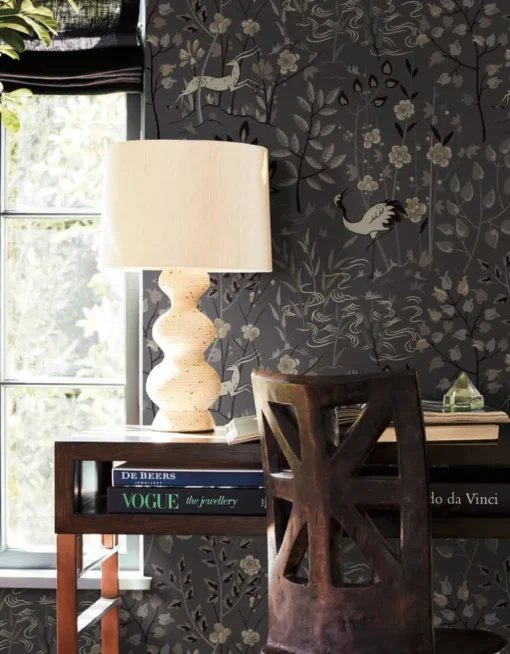 Ronald Redding Traveler Aspen Wallpaper - Dark Gray