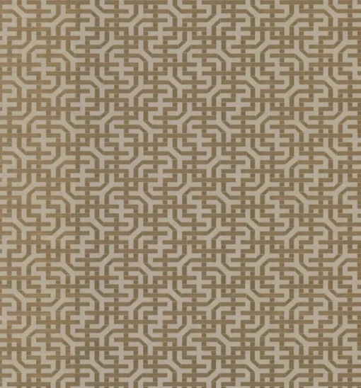 Ronald Redding Traveler Dynastic Lattice Wallpaper - Gold