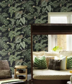 Ronald Redding Traveler Jungle Cat Wallpaper - Black