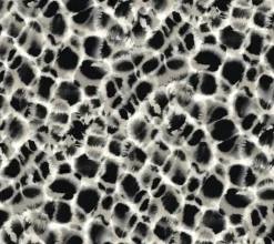 Ronald Redding Traveler Leopard Rosettes Wallpaper - Black & Off White
