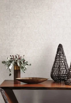 Ronald Redding Traveler Leather Lux Wallpaper - Off White