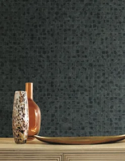 Ronald Redding Traveler Leather Lux Wallpaper - Dark Green