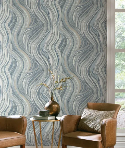 Ronald Redding Traveler Streaming Cheetah Wallpaper - Blue