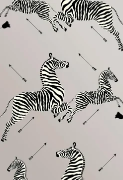 Scalamandre Zebras Collection Zebras Wallpaper - Silver