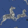 Scalamandre Zebras Collection Zebras Wallpaper - Denim