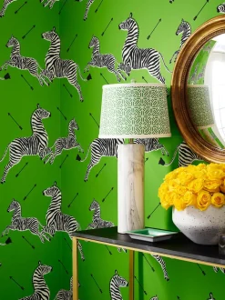 Scalamandre Zebras Collection Zebras Wallpaper - Limelight