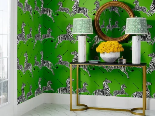 Scalamandre Zebras Collection Zebras Wallpaper - Limelight