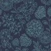 Scott Living Ada Floral Wallpaper - Indigo Blue