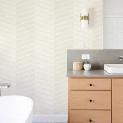 Scott Living Aspen Chevron Wallpaper - White