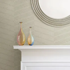 Scott Living Aspen Chevron Wallpaper - Champagne