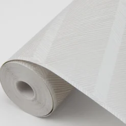 Scott Living Aspen Chevron Wallpaper - White