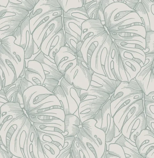 Scott Living Balboa Botanical Wallpaper - Olive Green