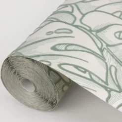 Scott Living Balboa Botanical Wallpaper - Olive Green