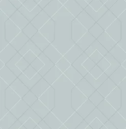 Scott Living Ballard Geometric Wallpaper - Light Blue