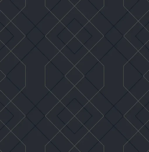 Scott Living Ballard Geometric Wallpaper - Indigo Blue