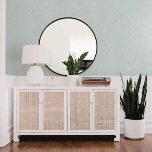 Scott Living Ballard Geometric Wallpaper - Light Blue