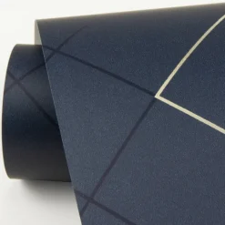 Scott Living Ballard Geometric Wallpaper - Indigo Blue