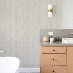 Scott Living Brixton Texture Wallpaper - Light Grey