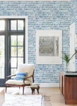 Scott Living Brynne Watercolor Wallpaper - Blue