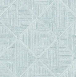 Scott Living Cade Geometric Wallpaper - Teal Blue