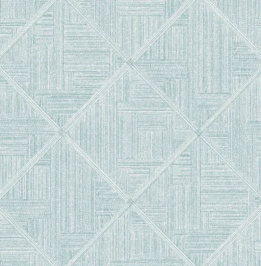 Scott Living Cade Geometric Wallpaper - Teal Blue