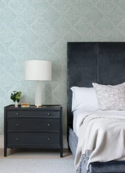 Scott Living Cade Geometric Wallpaper - Teal Blue
