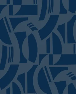 Scott Living Carter Wallpaper - Indigo Blue