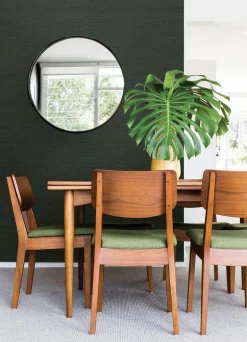 Scott Living Colcord Sisal Wallpaper - Dark Green