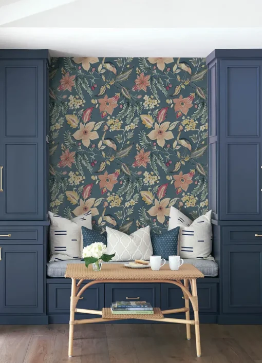 Scott Living Crestwood Wallpaper - Blue