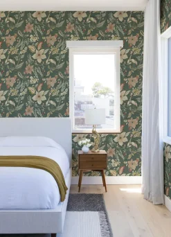 Scott Living Crestwood Wallpaper - Sea Green