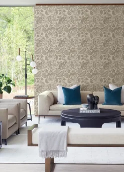 Scott Living Culver Wallpaper - Brown