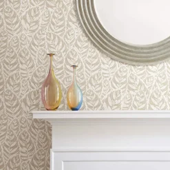 Scott Living Del Mar Botanical Wallpaper - Beige