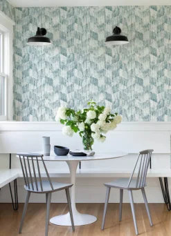 Scott Living Demi Distressed Wallpaper - Teal