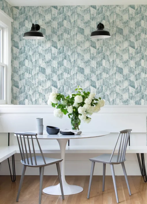Scott Living Demi Distressed Wallpaper - Teal