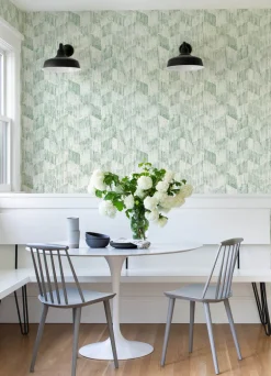 Scott Living Demi Distressed Wallpaper - Green