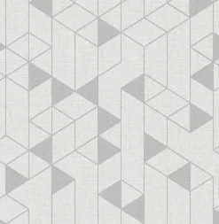 Scott Living Fairbank Wallpaper - Silver Linen