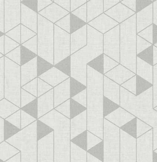 Scott Living Fairbank Wallpaper - Silver Linen