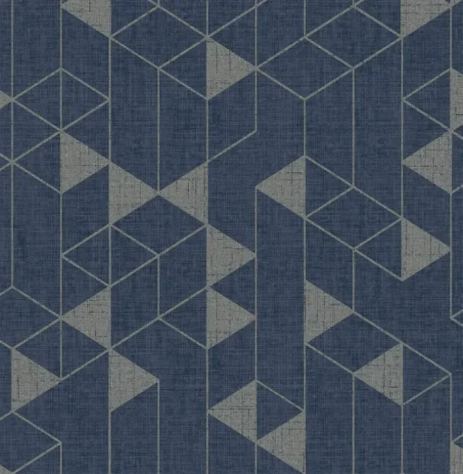 Scott Living Fairbank Wallpaper - Navy Linen